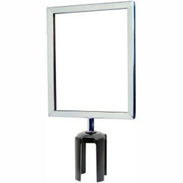 Lawrence Metal Tensabarrier® Steel Sign Frame, 8-1/2"Wx11"H, Polished Chrome FRAME-HDSC-1P-8511HD-V